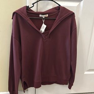 maroon pullover